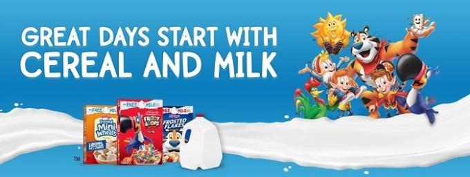 Obtenga un reembolso de $ 4 con tres cereales selectos y compra de leche