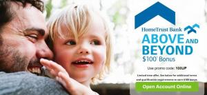 HomeTrust Bank Бонус за проверку до $ 400 (Северная Каролина, Южная Каролина, Теннесси, Вирджиния)