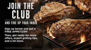Longhorn Steakhouse eClub -kampanj: Gratis förrättskupong med entréköp