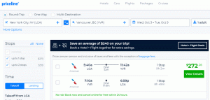 Podróż w obie strony American Airlines z Nowego Jorku do Vancouver już od 272