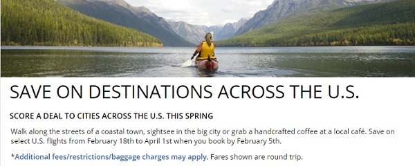 Delta Airlines destinos de primavera tarifas bajas