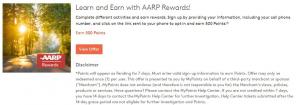MyPoints: Tjäna 2500 poäng med AARP-registrering, Tjäna 500 poäng med AARP-belöningsregistrering