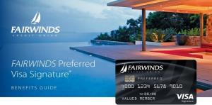 Prednostna kartica Visa s podpisom Fairwinds 60.000 bonus točk