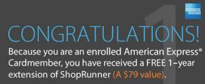 Бесплатное членство в ShopRunner для держателей карт American Express