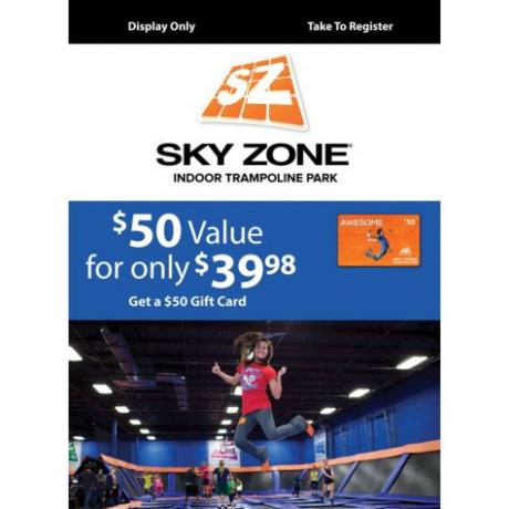 Promoción de tarjeta de regalo de Sam's Club Sky Zone
