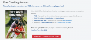 Campus USA Credit Union -kampanjer: $ 100, $ 150 Kontrollbonusar (FL)