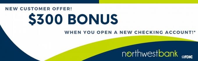 Bonus per assegni aziendali della Northwest Bank of Rockford