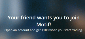 Promotion de parrainage Motif: 100 $ de bonus
