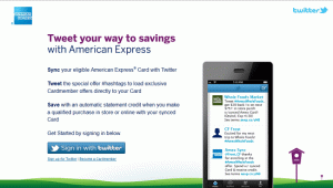 American Expressi Twitteri sooduspakkumised