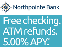 „Northpointe Bank UltimateAccount“ reklama: 50 USD premija ir 5,00% APY palūkanų norma