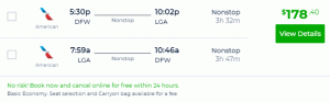 Povratno potovanje American Airlines iz Dallasa v New York Od 178 USD