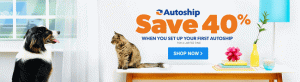Chewy.com Autoship -kampanj: 40% rabatt på köp