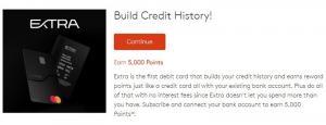 MyPoints: заработайте 5000 баллов с регистрацией дополнительной дебетовой карты (создание кредитной истории)