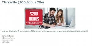Indiana Members Credit Union $ 200 Checking Savings Bonus (IN)