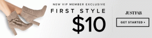 JustFab Nová exkluzívna propagácia pre VIP členov: prvý štýl za 10 dolárov