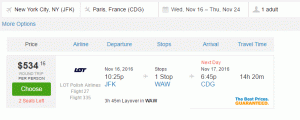 Air Canada edasi -tagasi reis New Yorgist, San Franciscost, Chicagost Pariisi, Istanbuli või Rooma alghinnaga 524 dollarit