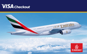 Promoción Visa Checkout de Emirates: ahorre $ 1000 en primera clase, $ 250 en clase ejecutiva y $ 50 en tarifas de clase económica