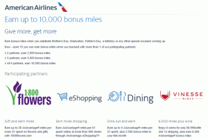 Promoción de millas de bonificación de socios de American Airlines: gane hasta 10,000 millas de bonificación