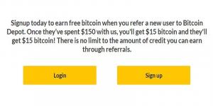 „Bitcoin Depot“ (kriptovaliutos bankomatai) akcijos: 15 USD registracijos premija, 15 USD persiuntimo pasiūlymas ir 300 USD bankomatų persiuntimo programa