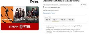 Promoții Showtime: Cumpărați 50 $ Showtime pentru 47,50 USD, încercare gratuită de 30 de zile, etc.