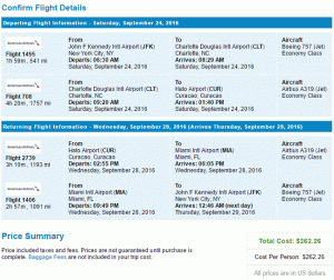 American Airlines ida y vuelta desde la ciudad de Nueva York a Curazao desde $ 262