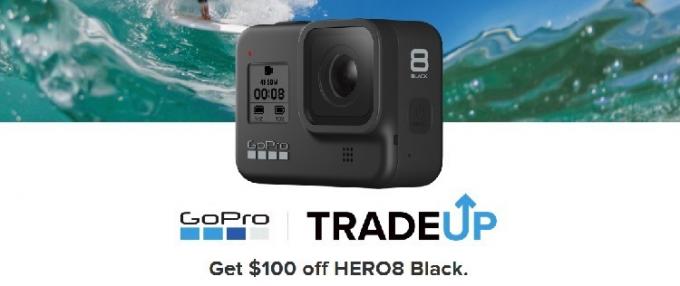 100 dollarin alennus HERO8 Blackista, jossa on mikä tahansa GoPro tai digitaalikamera