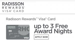 Cartão Radisson Rewards Visa 30.000 pontos de bônus (valor de $ 120)