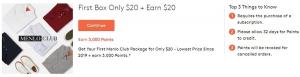 MyPoints: Tjäna 3000 poäng med ny Menlo Club -prenumeration + Få första paketet för $ 20
