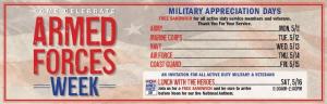 Promociones Mission BBQ: sándwich gratis para miembros del servicio activo y veteranos, etc.