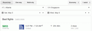 United Airlines ida y vuelta desde ciudades de EE. UU. A Singapur desde $ 579