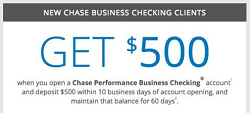 Chase 500 USD promocija