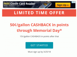 Osta matkalla kaasukaverikampanja: Hanki 50 senttiä KÄTEISPisteitä gallonaa kohti muistopäivän aikana