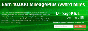 OptionsHouse 10000 United MileagePlus Award Miles Bonus