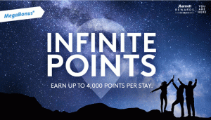 Рекламная акция Marriott MegaBonus Infinite Points: заработайте до 4000 баллов за все время пребывания