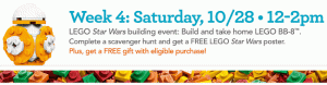 Toys R Us In-Store Event Promotion: LEGO Starwars Make & Take Event