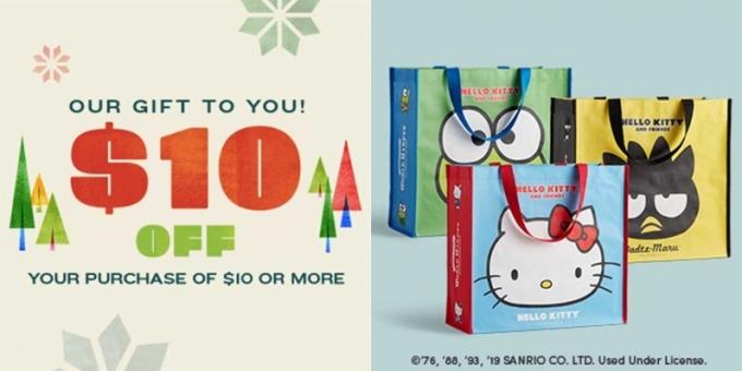 Безплатни купони и чанти Sanrio за $ 10