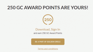 Промоция на приложението Shangri-La Golden Circle: 250 точки