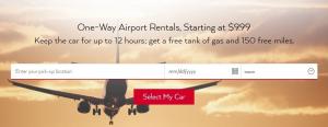 Ενοικίαση αυτοκινήτου Avis One Way Promotion: One-Way $ 9.99 Ενοικιάσεις 12 ωρών + Δωρεάν αέριο + 150 μίλια
